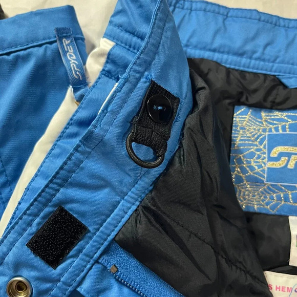 Spyder | Light Blue and White Adjustable Waist Skiing Snow Pants | Size 18Y - Picture 7 of 15